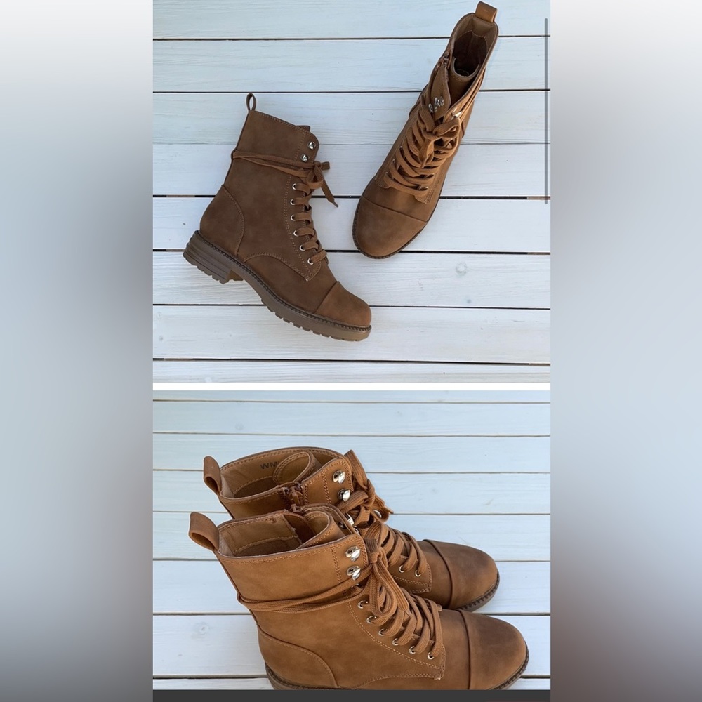 NIB Report Nina Combat Boots Brown size 8